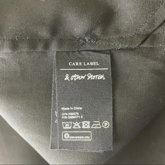 & OTHER STORIES STOCKHOLM ATELIER BLACK LONG SLEEVE ZIP DOWN DRESS 6 - Picture 4 of 5